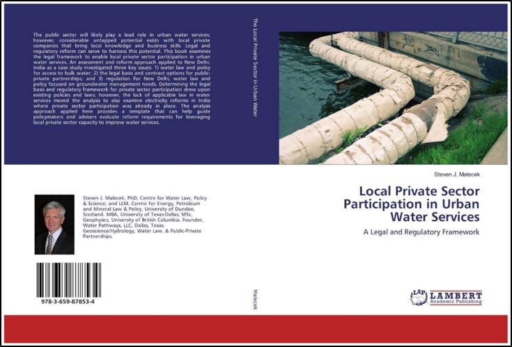 Local Private Sector Participation in Urban Water Services: A Legal and Regulatory Framework